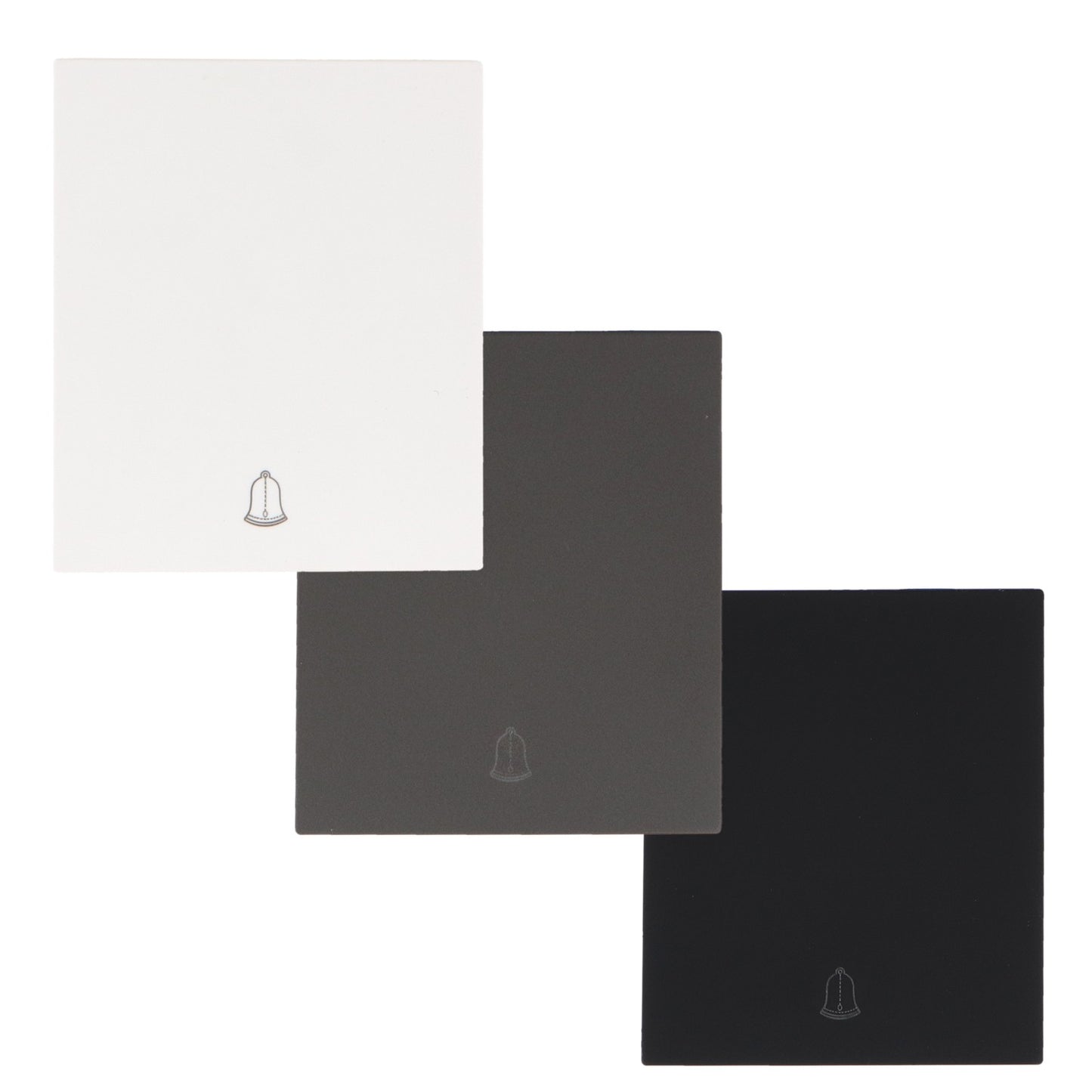 Interruptor Simple Pulsador Timbre Diseño Minimalista | Blanco / Negro / Gris