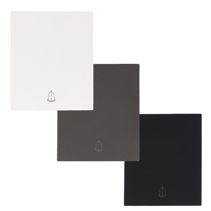 Interruptor Simple Pulsador Timbre Diseño Minimalista | Blanco / Negro / Gris