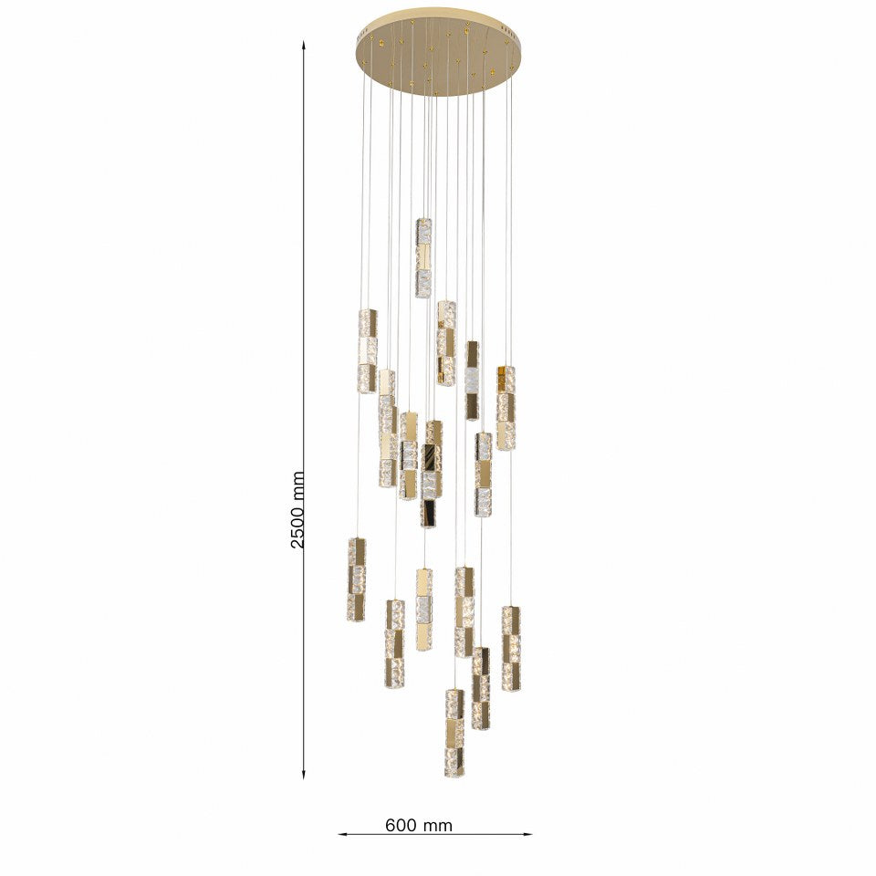 Lámpara colgante Stair LP128-18GD