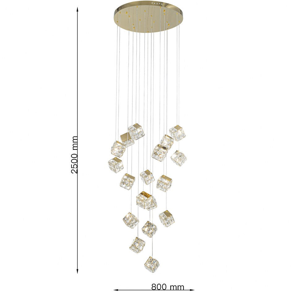 Lámpara colgante Stair LP129-18GD