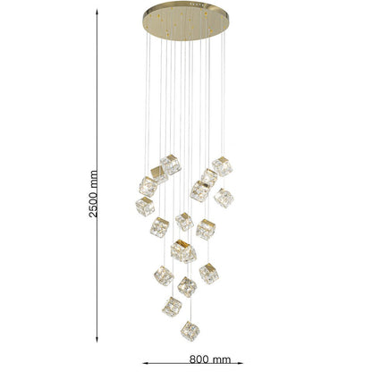 Lámpara colgante Stair LP129-18GD