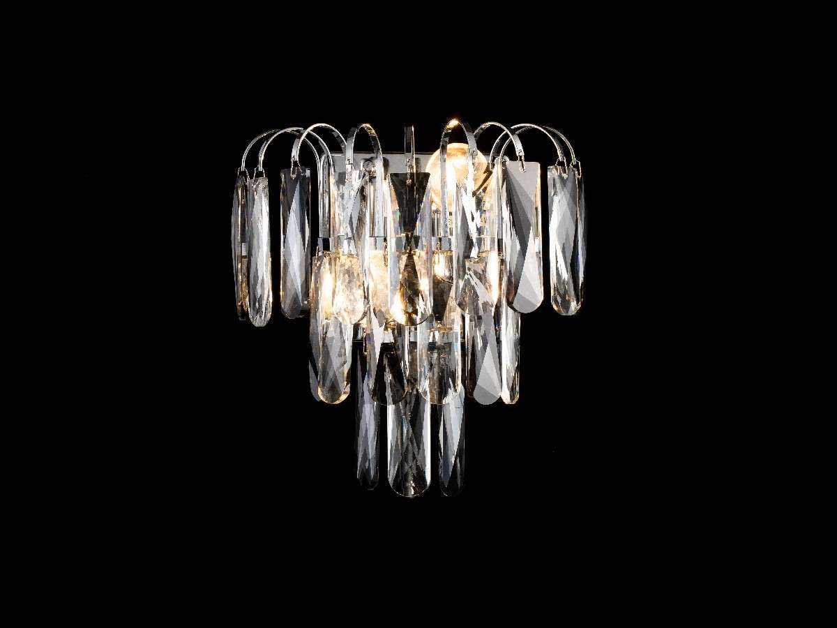 Aplique de acero inox y cristal, modelo AVOLA LP156-23 E14