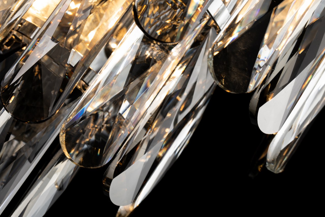 Aplique de acero inox y cristal, modelo AVOLA LP156-23 E14