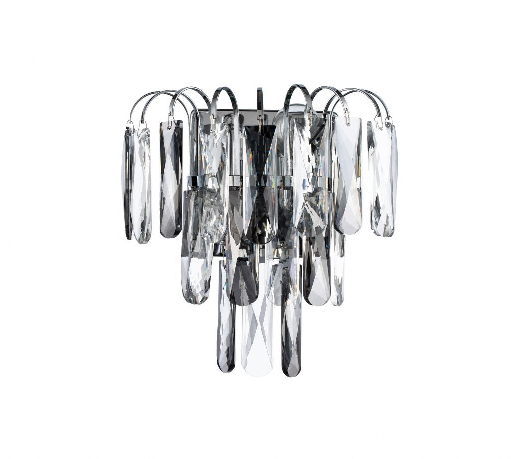 Aplique de acero inox y cristal, modelo AVOLA LP156-23 E14