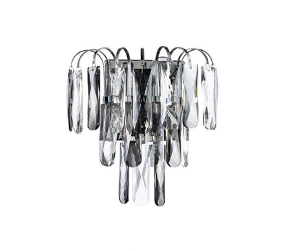 Aplique de acero inox y cristal, modelo AVOLA LP156-23 E14