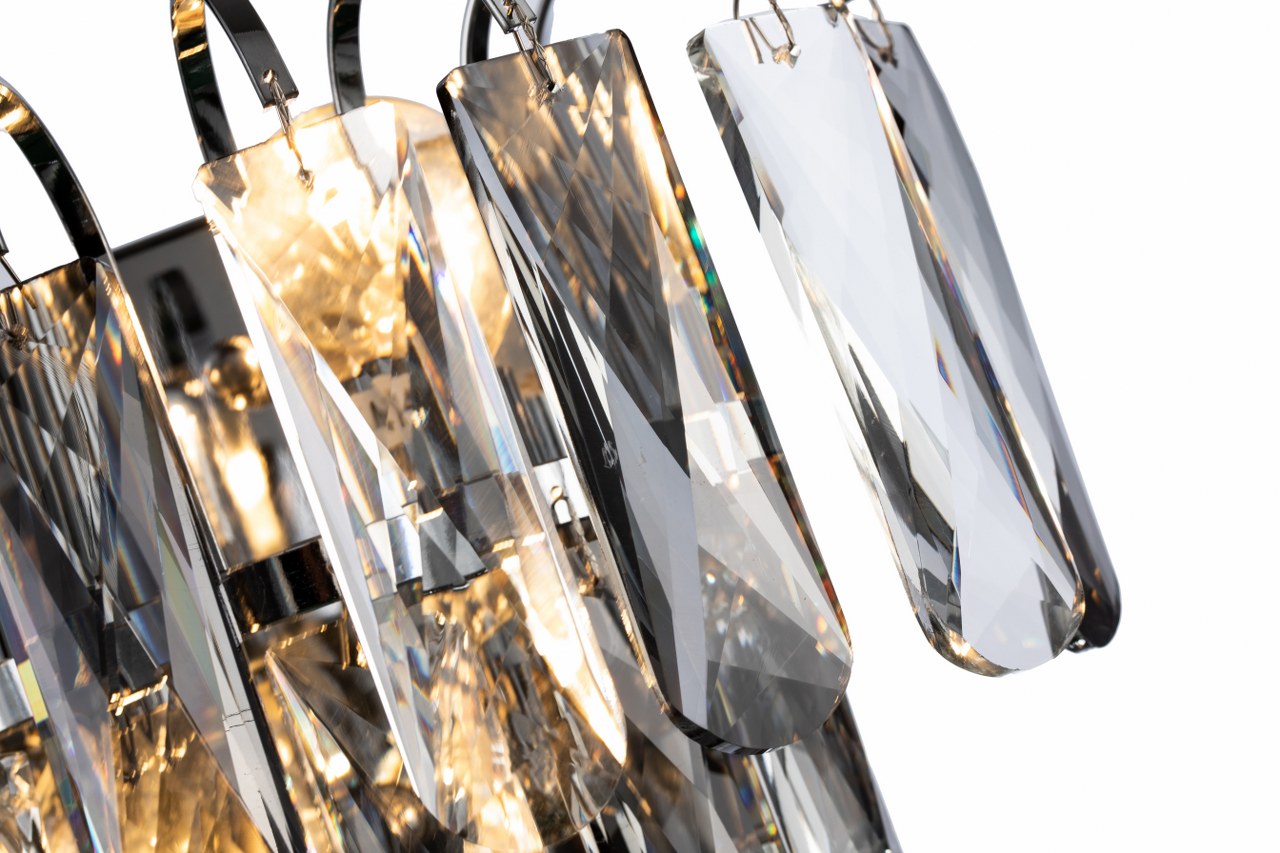 Aplique de acero inox y cristal, modelo AVOLA LP156-23 E14