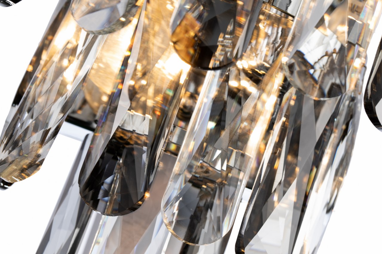 Aplique de acero inox y cristal, modelo AVOLA LP156-23 E14