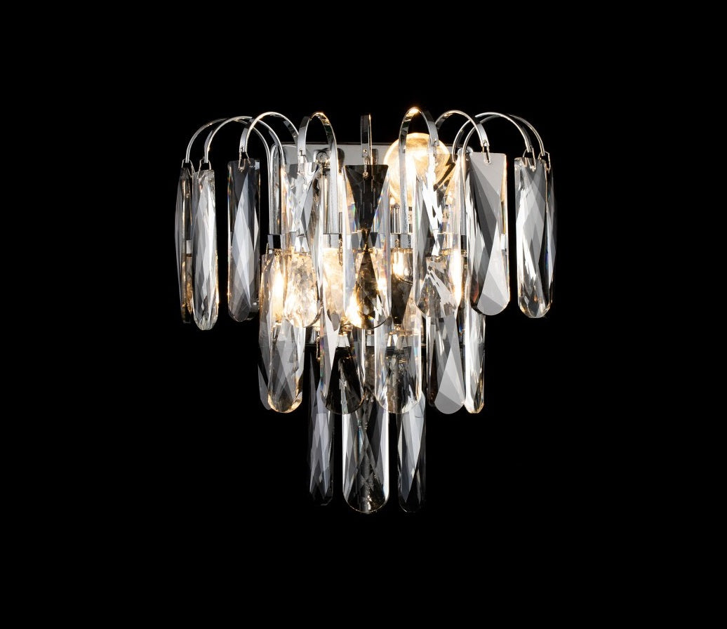 Aplique de acero inox y cristal, modelo AVOLA LP156-23 E14