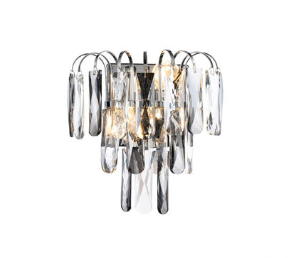 Aplique de acero inox y cristal, modelo AVOLA LP156-23 E14