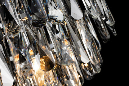 Lámpara colgante de acero y cristales modelo AVOLA LP156-D30