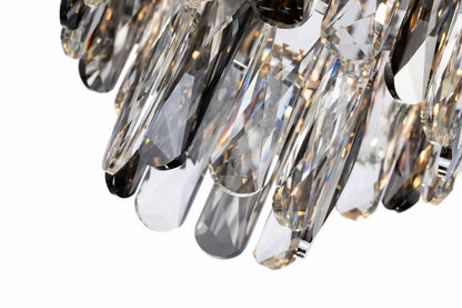 Lámpara colgante de acero y cristales modelo AVOLA LP156-D40