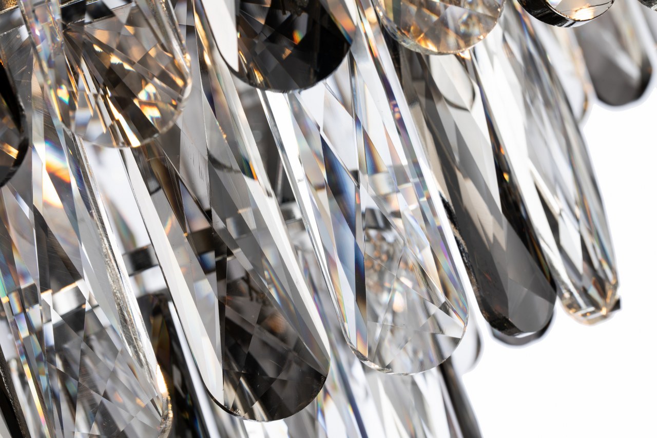 Lámpara colgante de acero y cristales modelo AVOLA LP156-D40