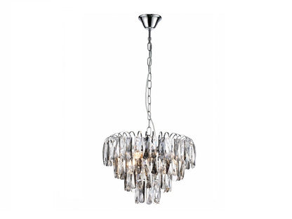 Lámpara colgante de acero y cristales modelo AVOLA LP156-D40