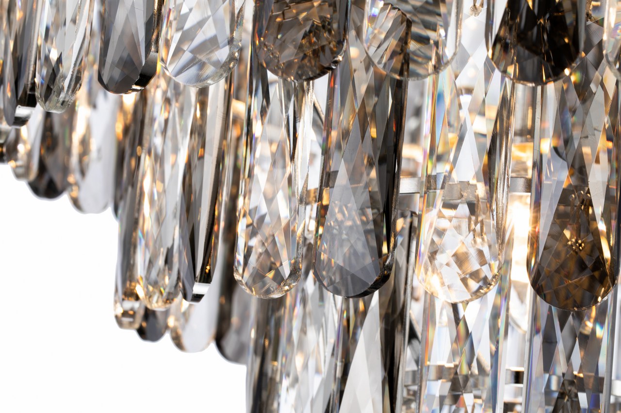 Lámpara colgante de acero y cristales modelo AVOLA LP156-D50