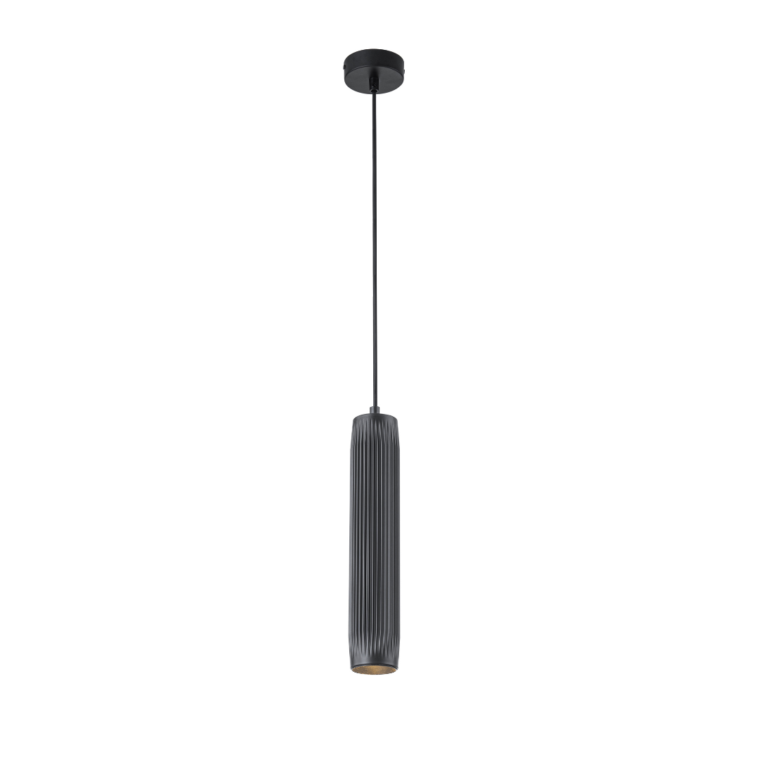 Lámpara Colgante Metal Pasillo RIFLET | Negra GU10