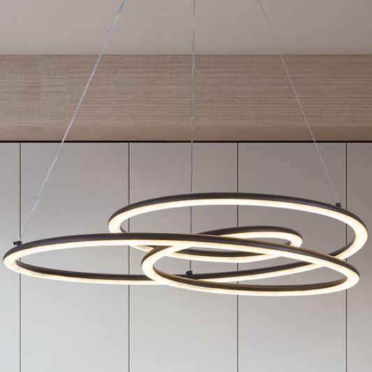 Lámpara Colgante LED Circular Salón NEXUS | Negra CCT