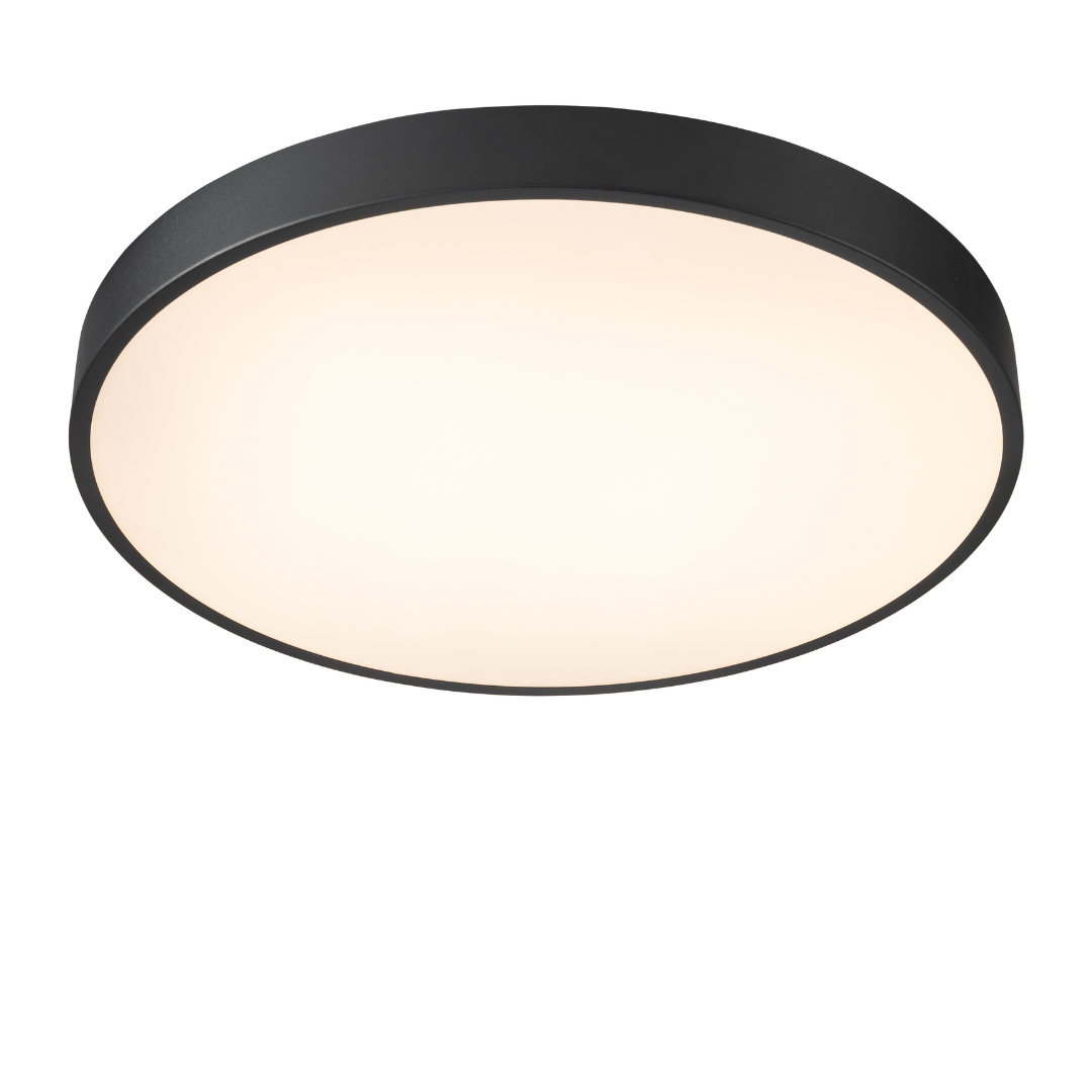 Plafón LED Circular Techo Salón CLERO | Negro Ø50 cm 4000K