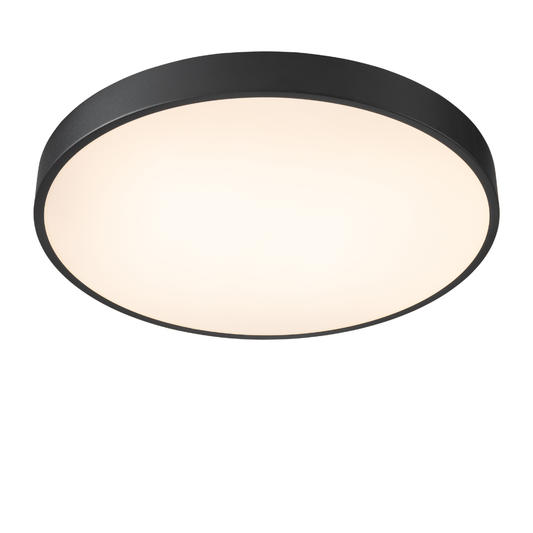 Plafón LED Circular Techo Salón CLERO | Negro Ø50 cm 4000K