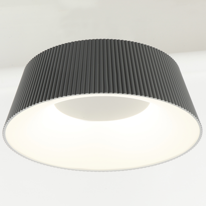 Plafón LED Textil Circular Salón NEWVA | Negro Ø45 cm CCT