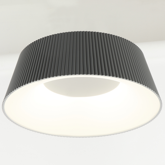 Plafón LED Textil Circular Salón NEWVA | Negro Ø45 cm CCT