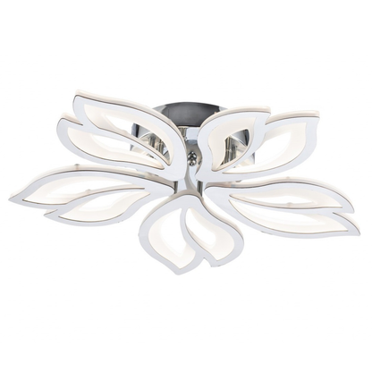 Lámpara LED Floral Techo Salón FLEUR | Cromo/Blanco CCT
