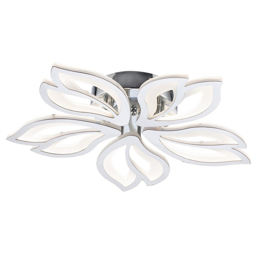 Lámpara LED Floral Techo Salón FLEUR | Cromo/Blanco CCT