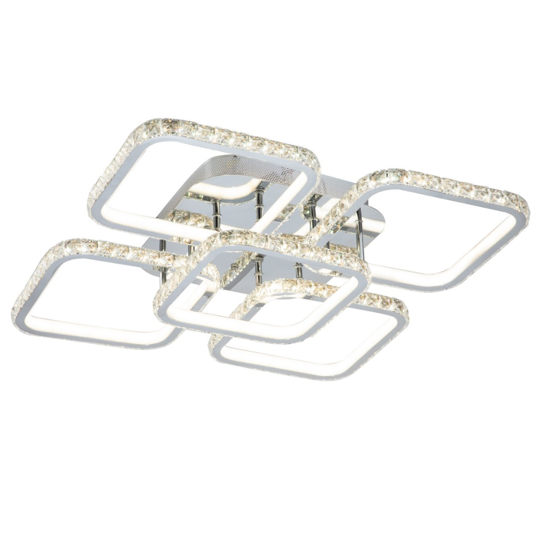 Lámpara LED Cuadrada Techo Salón DIAMANT | Cromo CCT
