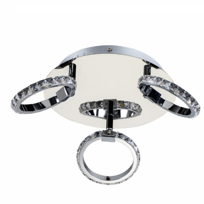 Plafón LED Aros Circular Salón MIRMAR | Cromo 3 Luces 4000K