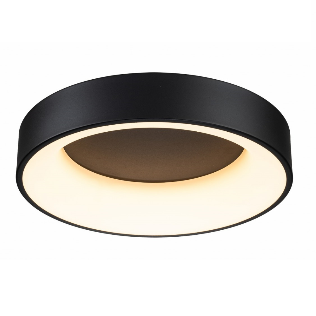 Plafón LED Circular Techo Salón PLICE | Negro Atenuable