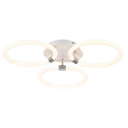 Lámpara LED Aros Circular Salón TRINITY RINGS | Blanco CCT