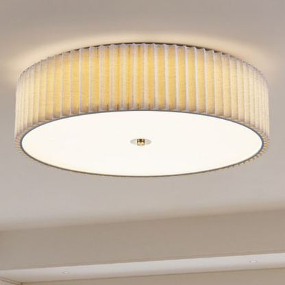 Plafón Tela Circular Techo Dormitorio LIGNO | Beige LED D50