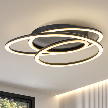 Lámpara LED Aros Circular Salón NEXUS | Negro Atenuable CCT