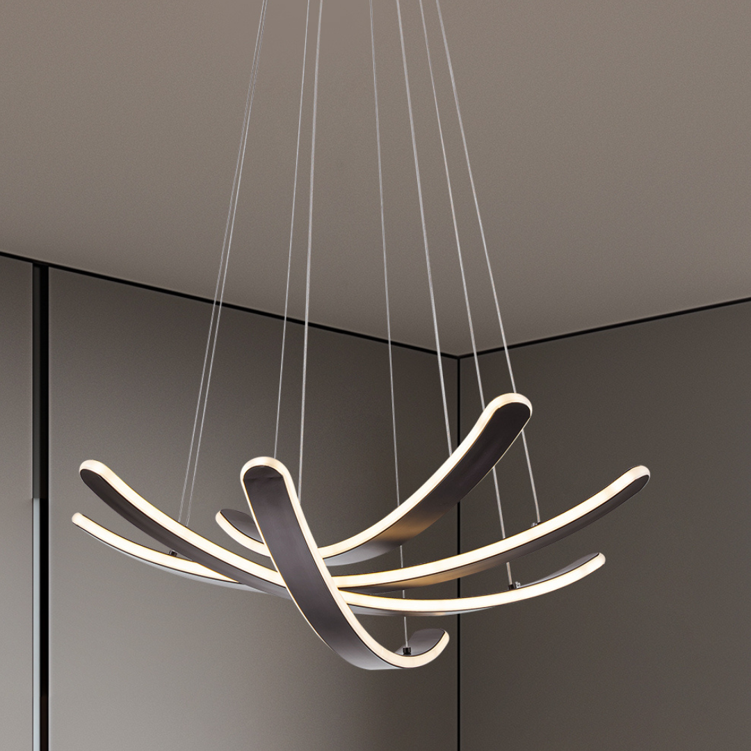 Lámpara Colgante LED Dormitorio SATURN | Negra CCT Atenuable