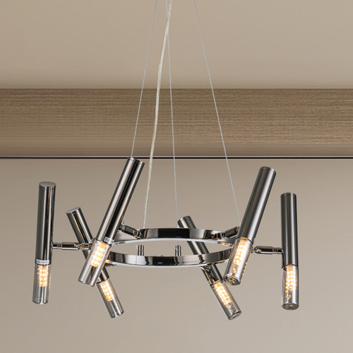 Lámpara Colgante Metal Habitación MINKO | Cromada 16 Luces G9