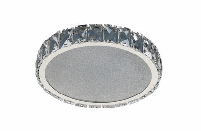 Plafón LED Cristal Circular Salón MARCELLO | Cromo Ø30 cm