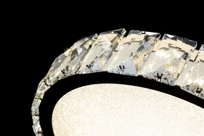Plafón LED Cristal Circular Salón MARCELLO | Cromo Ø30 cm