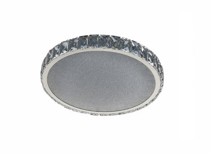 Plafón LED Cristal Circular Salón MARCELLO | Cromo Ø40 cm