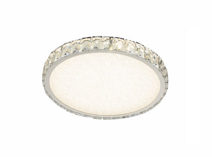 Plafón LED Cristal Circular Salón MARCELLO | Cromo Ø40 cm