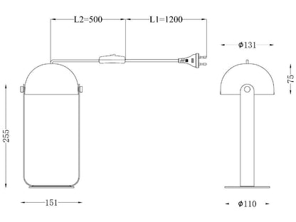 Lámpara de mesa ALCOR LP5003-1T