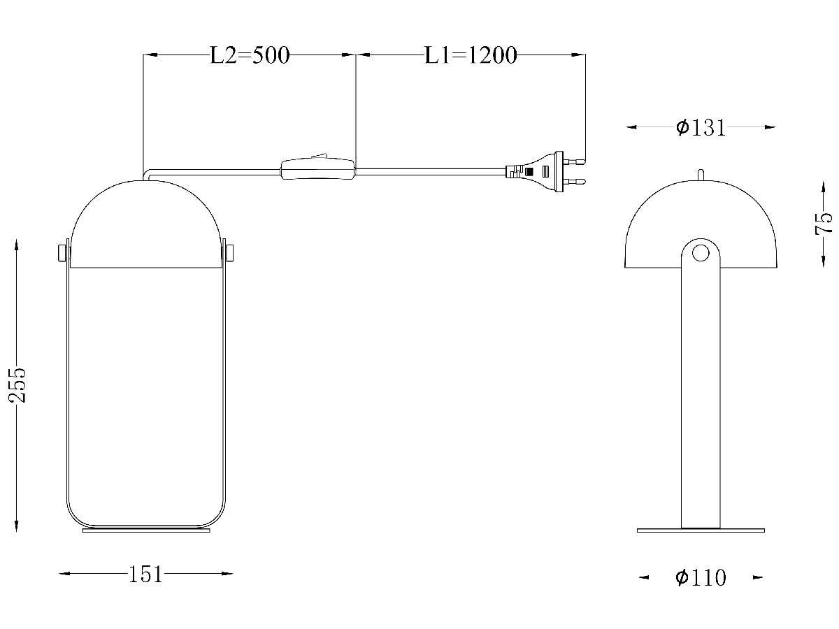 Lámpara de mesa ALCOR LP5004-1T