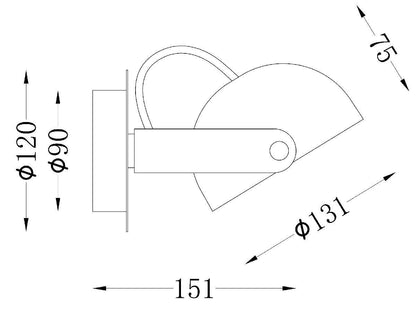 Aplique ALCOR LP5004-1W