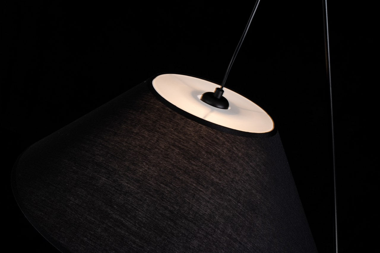 Lampara Pie Para Salon Regulable Negro