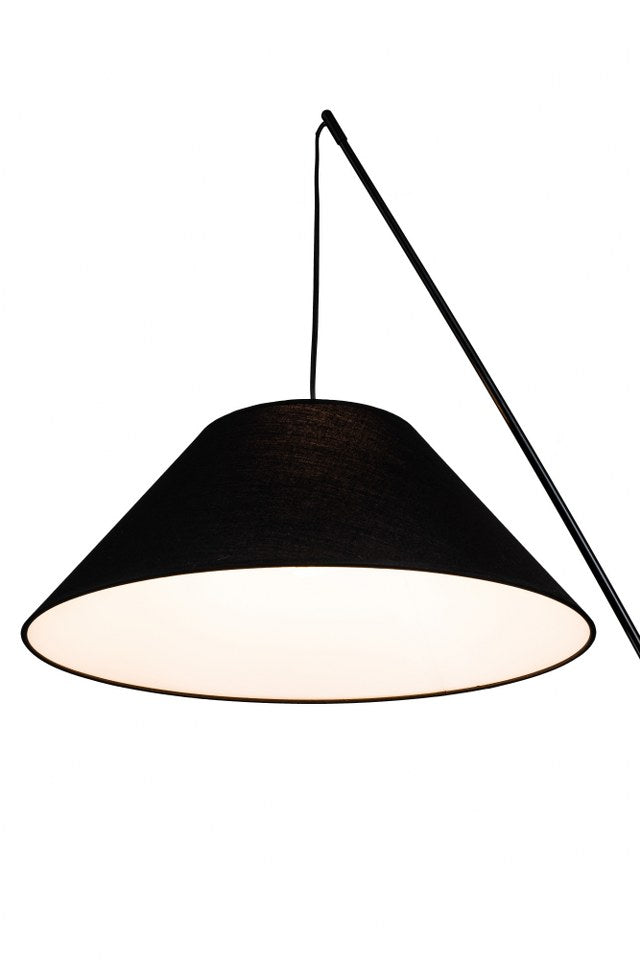 Lampara Pie Para Salon Regulable Negro