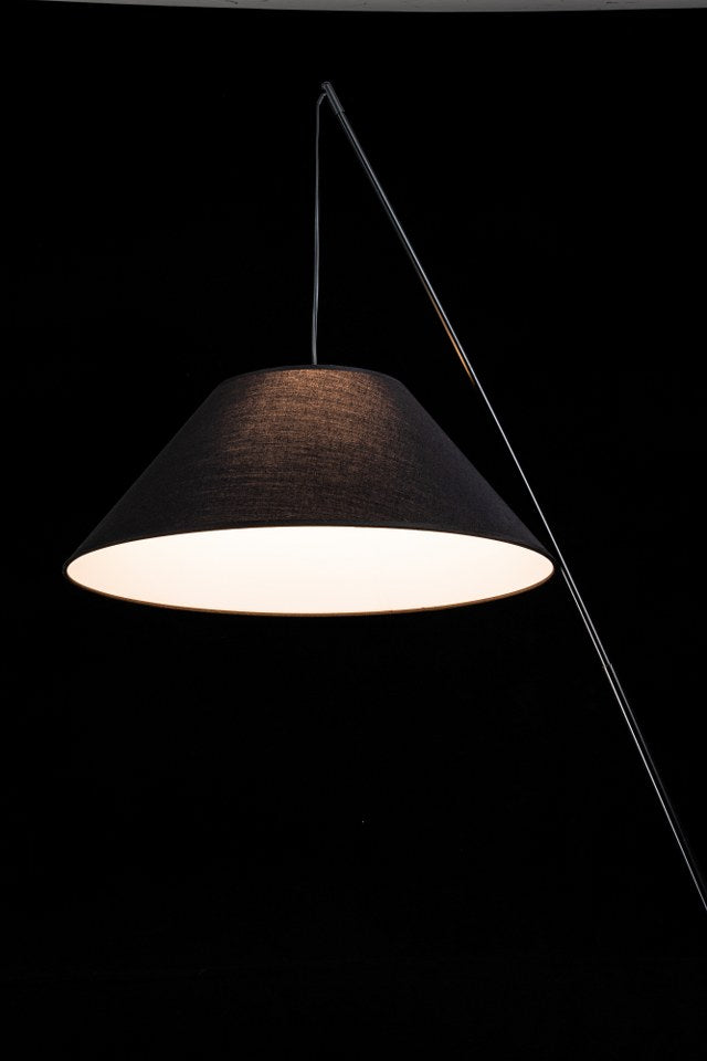 Lampara Pie Para Salon Regulable Negro