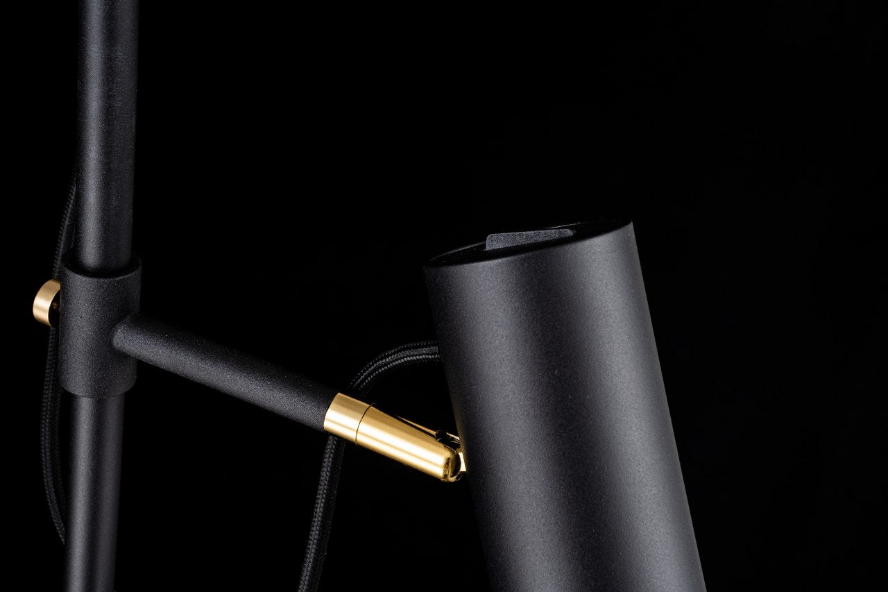 Lámpara de Pie Negra Moderna FOCUS - LP5058-1F