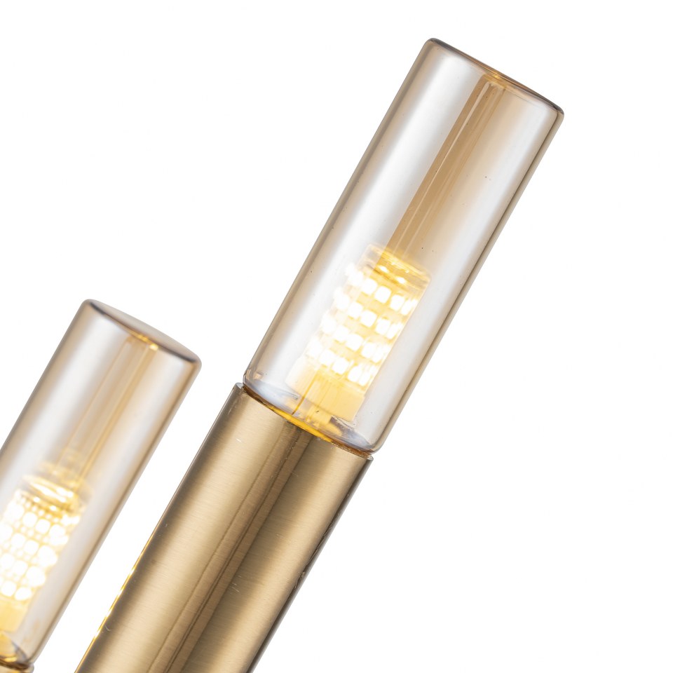 Lampara De Mesa Moderna Con Tres Bombillas G9 Dorado