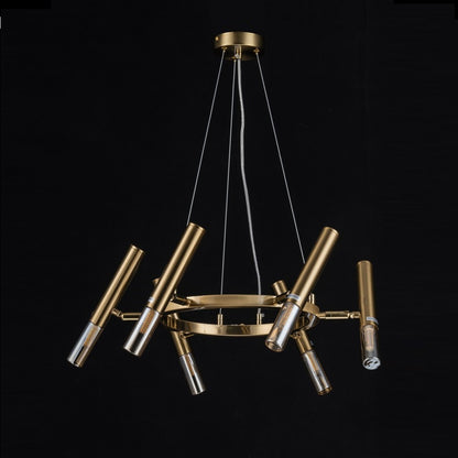 Lampara Colgante Bombilla G9 Moderna Dorado