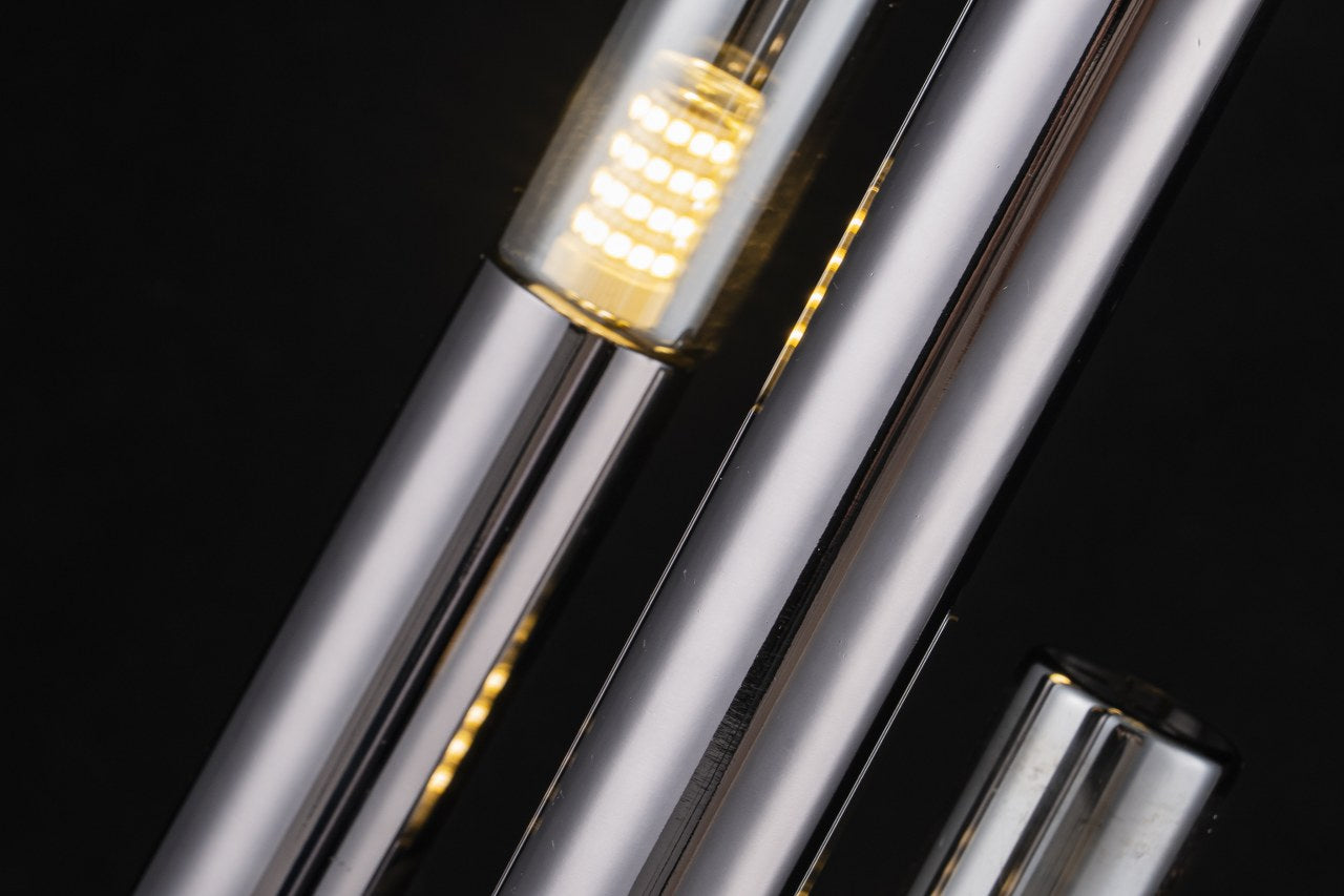 Lampara De Mesa Moderna Con Tres Bombillas G9 Negro