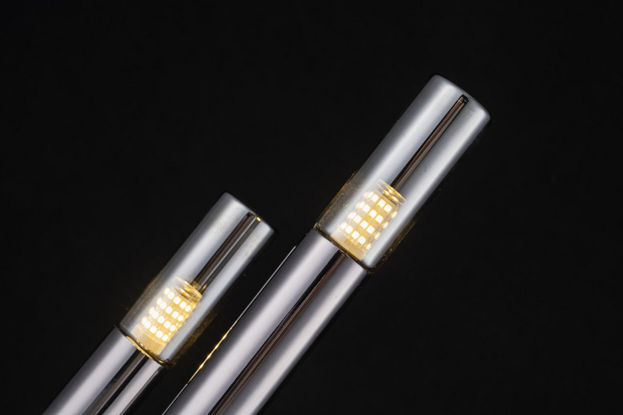 Lampara De Mesa Moderna Con Tres Bombillas G9 Negro