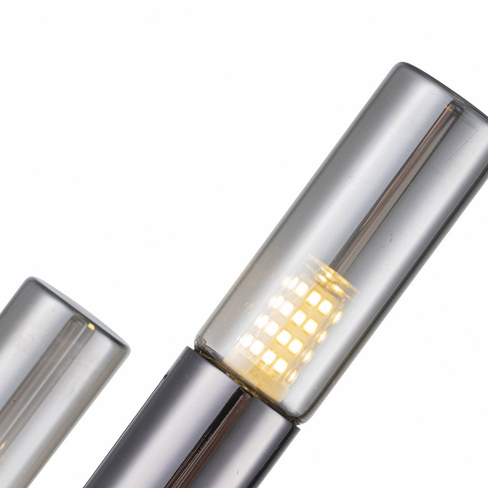 Lampara De Mesa Moderna Con Tres Bombillas G9 Negro